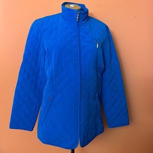 Liz Claiborne - Blue Quilted Jacket. Size:S